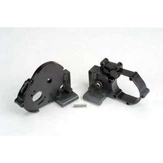 TRX - Traxxas TRX-3691 Traxxas Gearbox halves (l&r) (black) w/ idler gear shaft