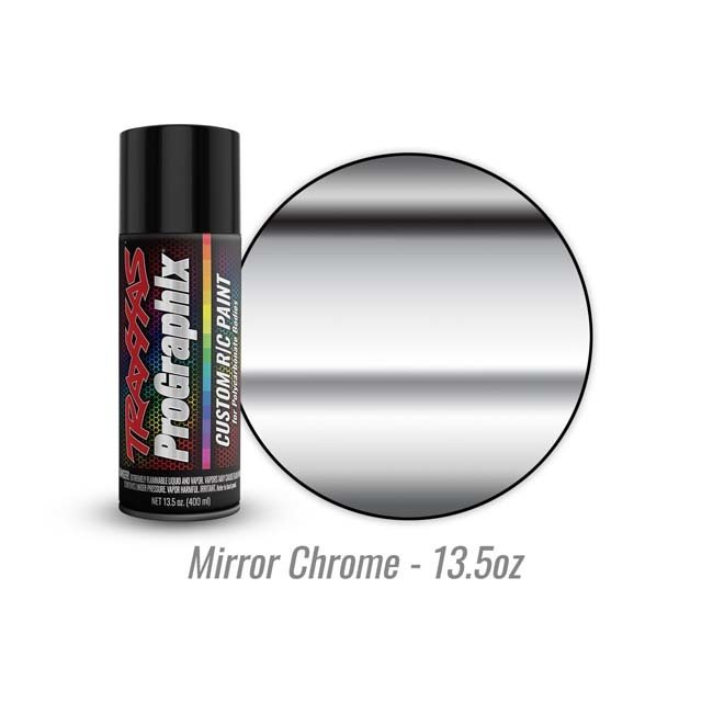 TRX-5046X Traxxas Body paint, ProGraphix®, chrome (13.5oz)