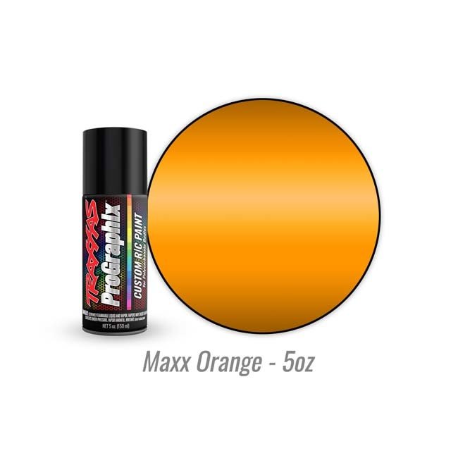 TRX-5051 Traxxas Body paint, ProGraphix®, Maxx® Orange (5oz)