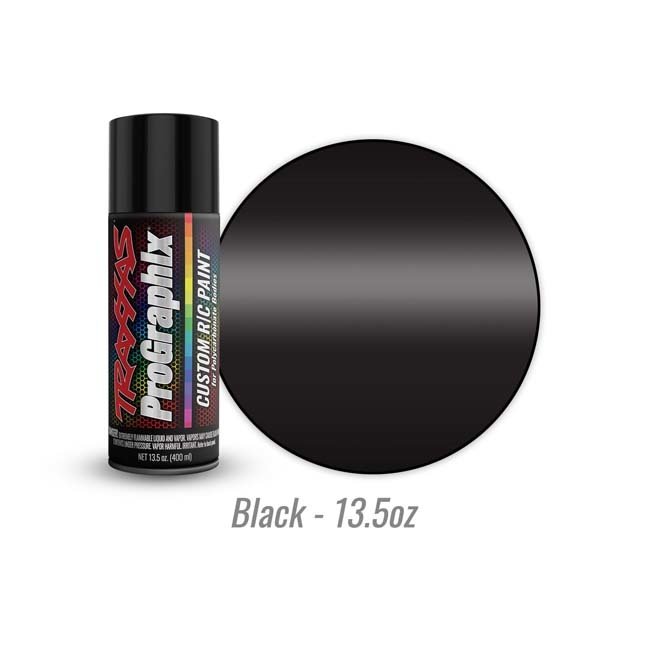 TRX-5055X Traxxas Body paint, ProGraphix®, black (13.5oz)