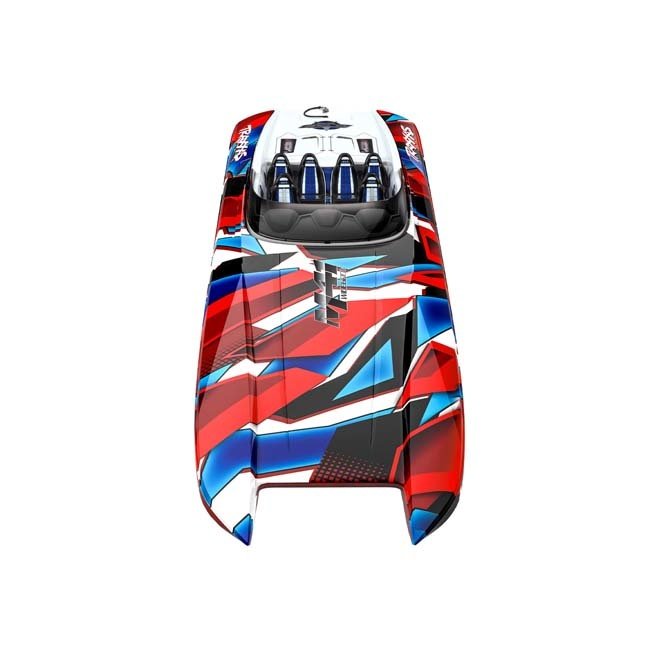 TRX-57046-4-REDR Traxxas DCB M41 (Red) Widebody: Brushless Race Boat with TQi Traxxas Link™ Enabled 2.4GHz Radio System & Traxxas Stability Management (TSM)