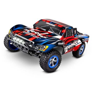 TRX - Traxxas TRX-58034-61-RBLU Traxxas Slash: 1/10-Scale 2WD Short Course Racing Truck.  Ready-To-Race® with TQ™ 2.4GHz radio system, XL-5 ESC (fwd/rev), and LED lights.  Includes: 7-Cell NiMH 3000mAh Traxxas® battery