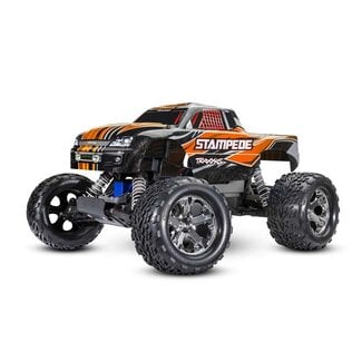 TRX - Traxxas TRX-36054-8-ORNG Traxxas Stampede®: ORANGE 1/10 Scale Monster Truck.  Ready-to-Race® w. TQ™ 2.4GHz radio XL-5 ESC (fwd/rev) Inc: 7-Cell NiMH 3000mAh battery and 4-amp USB-C charger w/ iD®