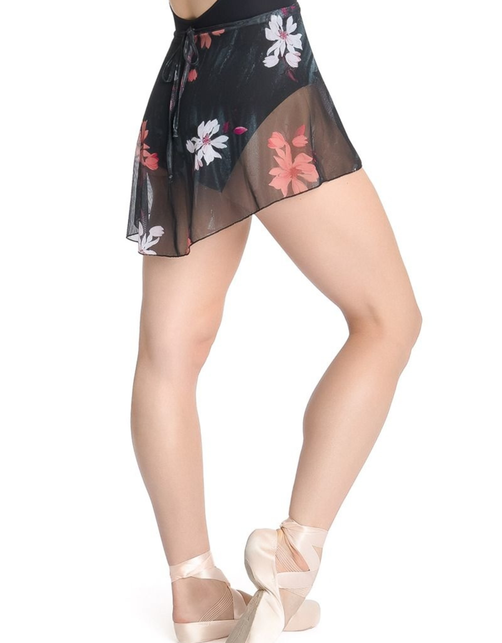 So Danca So Danca Patterned Mesh Wrap Skirt - PL2054