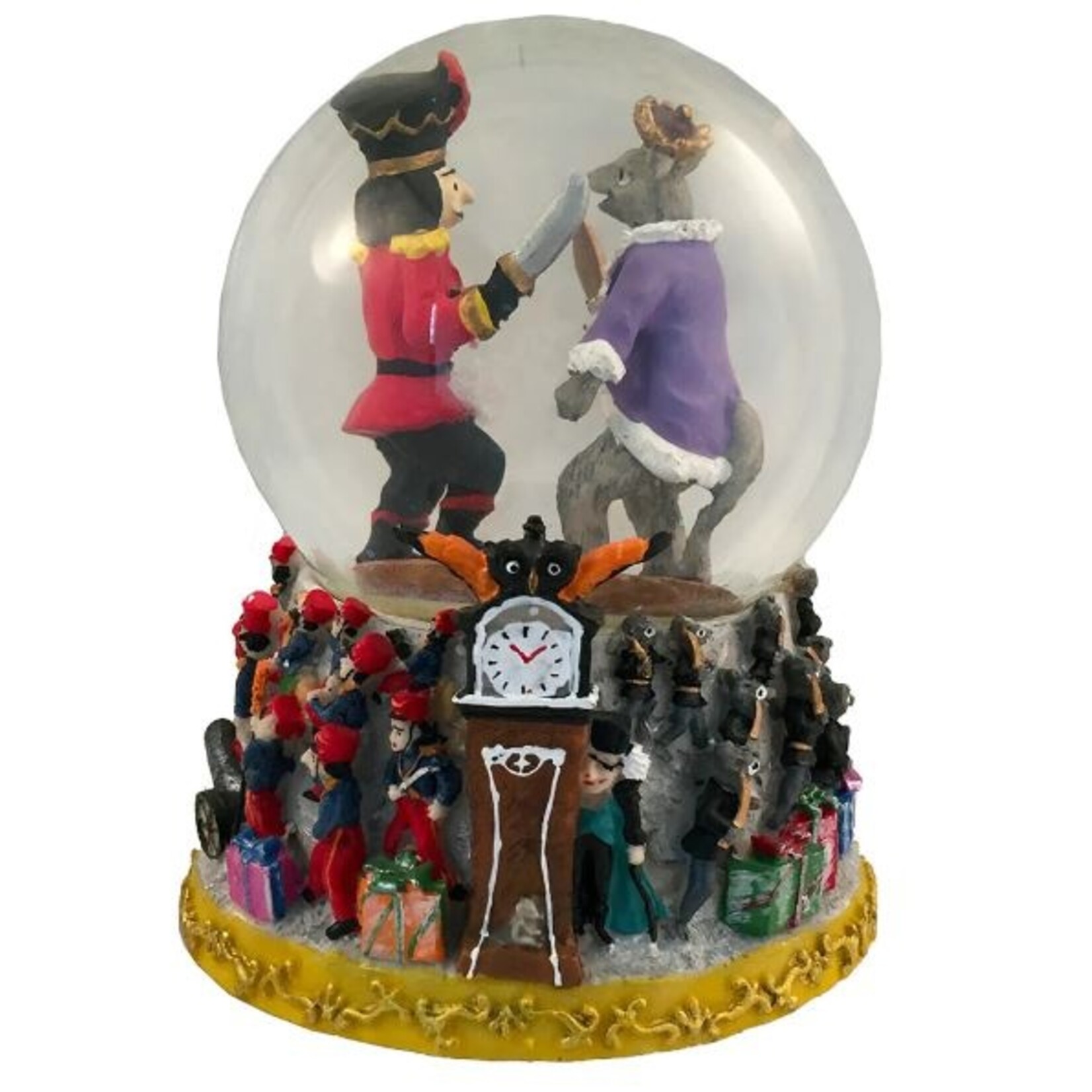 Nutcracker Ballet Gifts Musical Fight Scene Snow Globe Plays Suite March SG-FSMWG-001