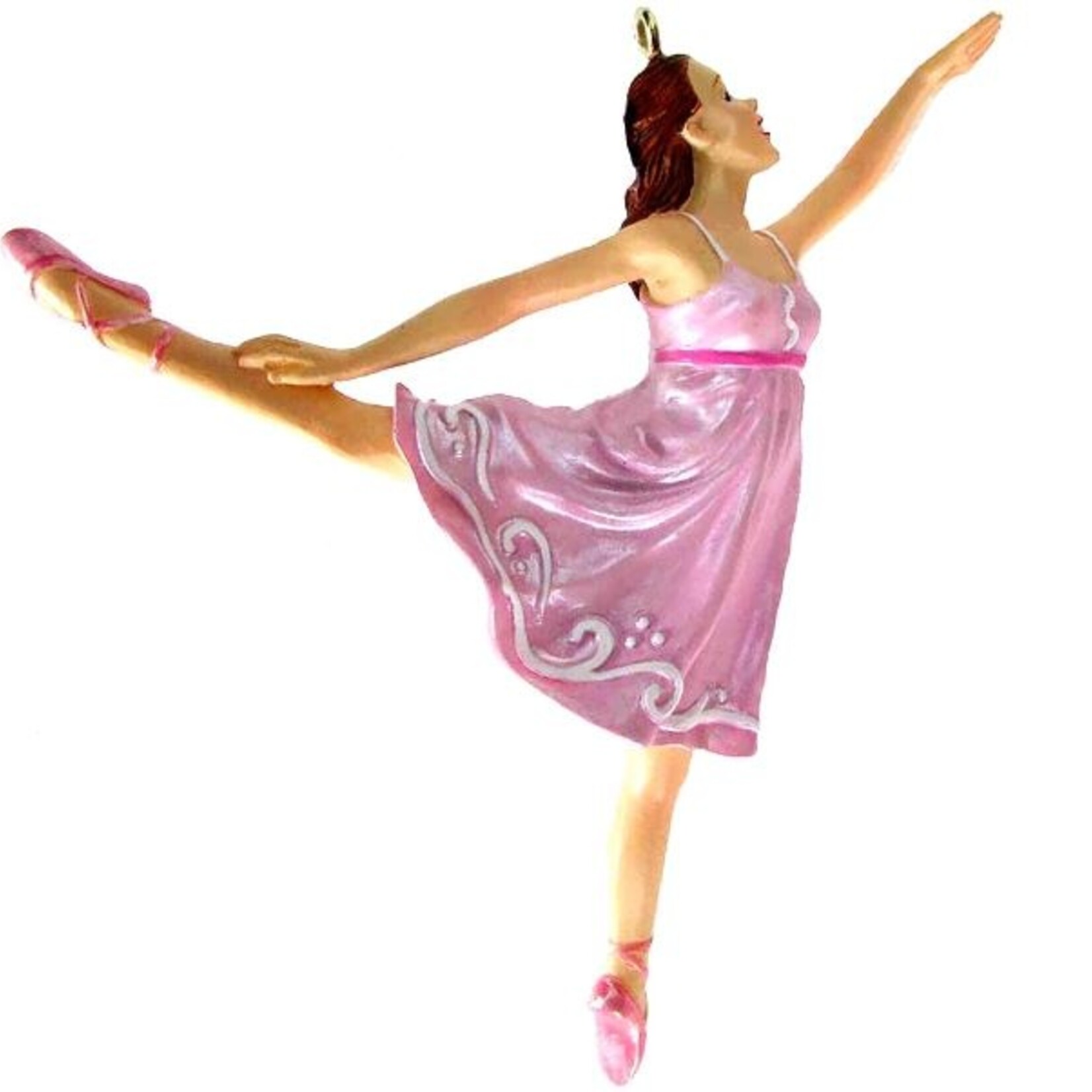Nutcracker Ballet Gifts 4" Pink Arabesque Ballerina Resin Ornament RES-009