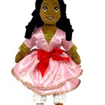 Nutcracker Ballet Gifts African American Clara Plush Doll in Pink Satin Dress 14 Inch