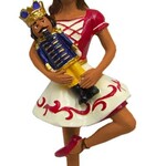 4" African American Clara on Pointe with Nutcracker Ornament RES-004-E