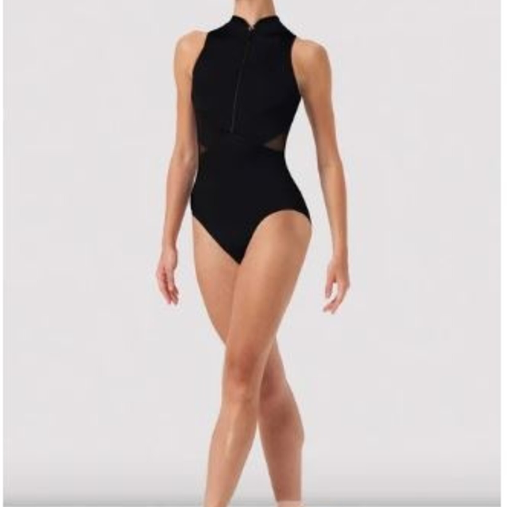 Bloch Bloch Adult Mock Neck Zipper Front Open Back Halter Neck Leotard L0555B