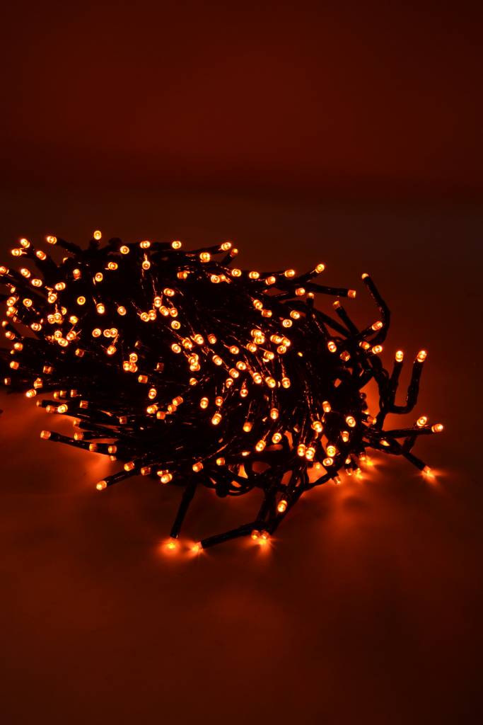 12.4-ft LED Orange Cluster Lights