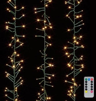 15-Ft. LED Battery-Operated Cluster Lights with Remote