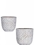 Graywashed Patterned Pot (2 Sizes)