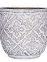 Graywashed Patterned Pot