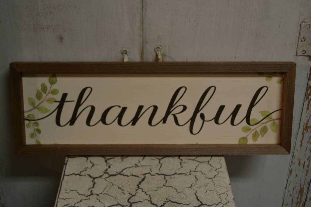 Farmhouse Framed Thankful Sign