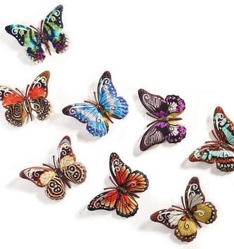 Small Colorful Metal Butterfly (8 Styles)