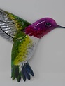 Large Colorful Metal Hummingbird
