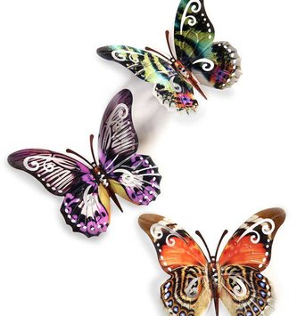 Large Colorful Metal Butterfly (3 Styles)