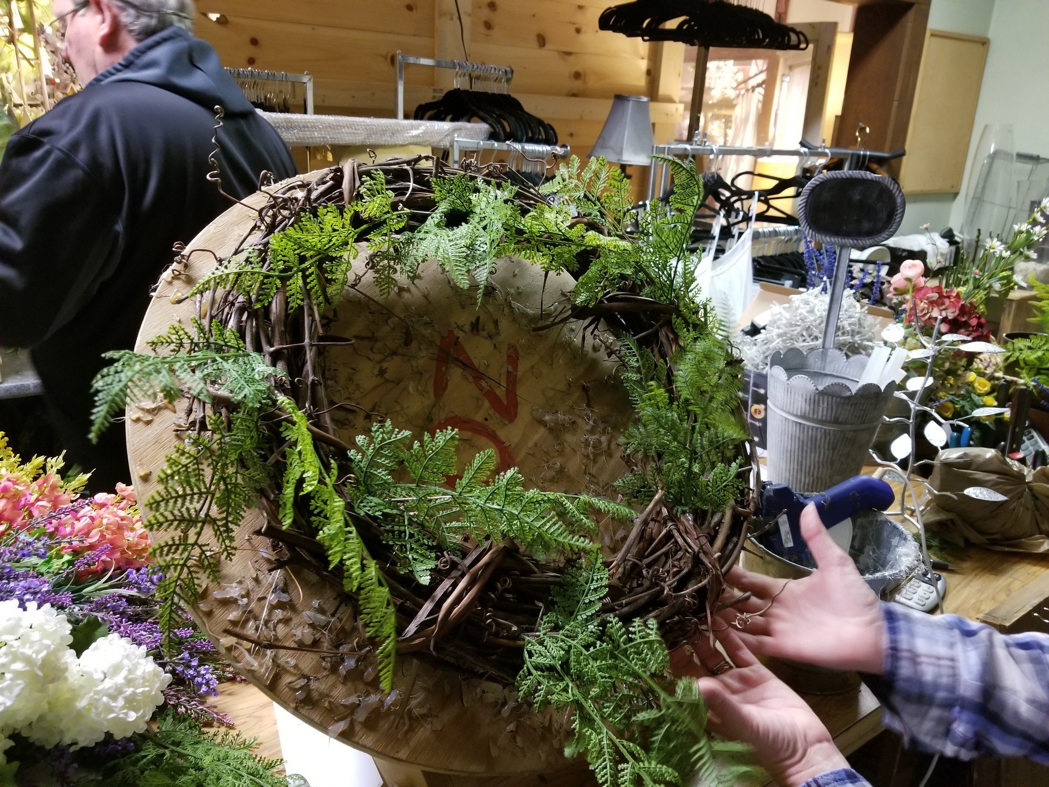 Wreath with greenery