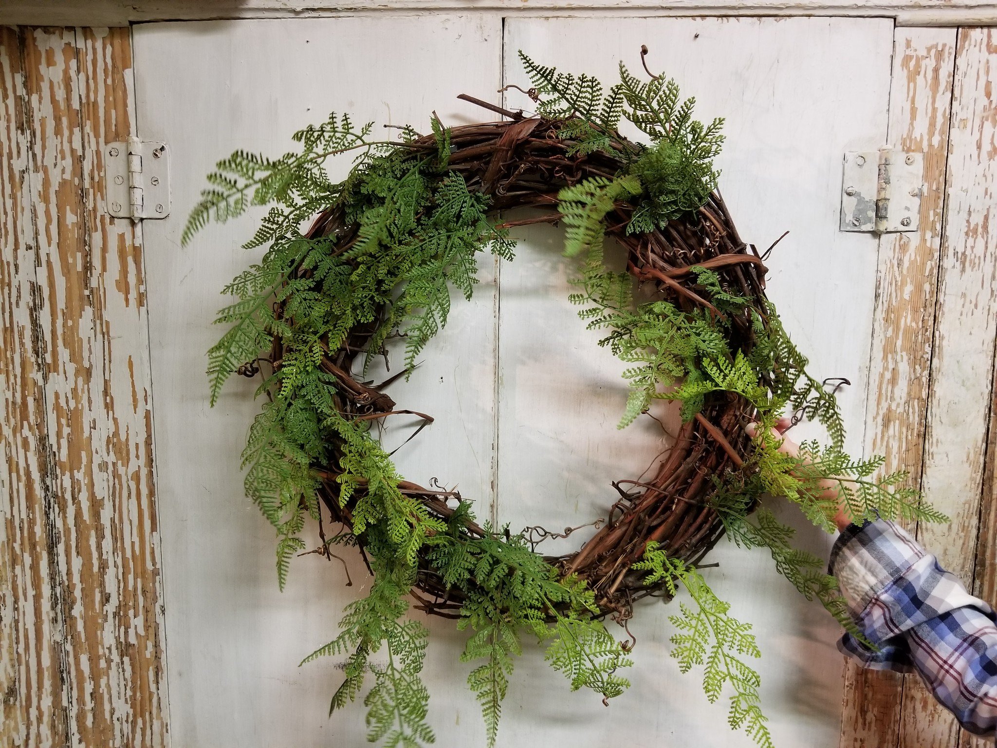 Greenery on wreath