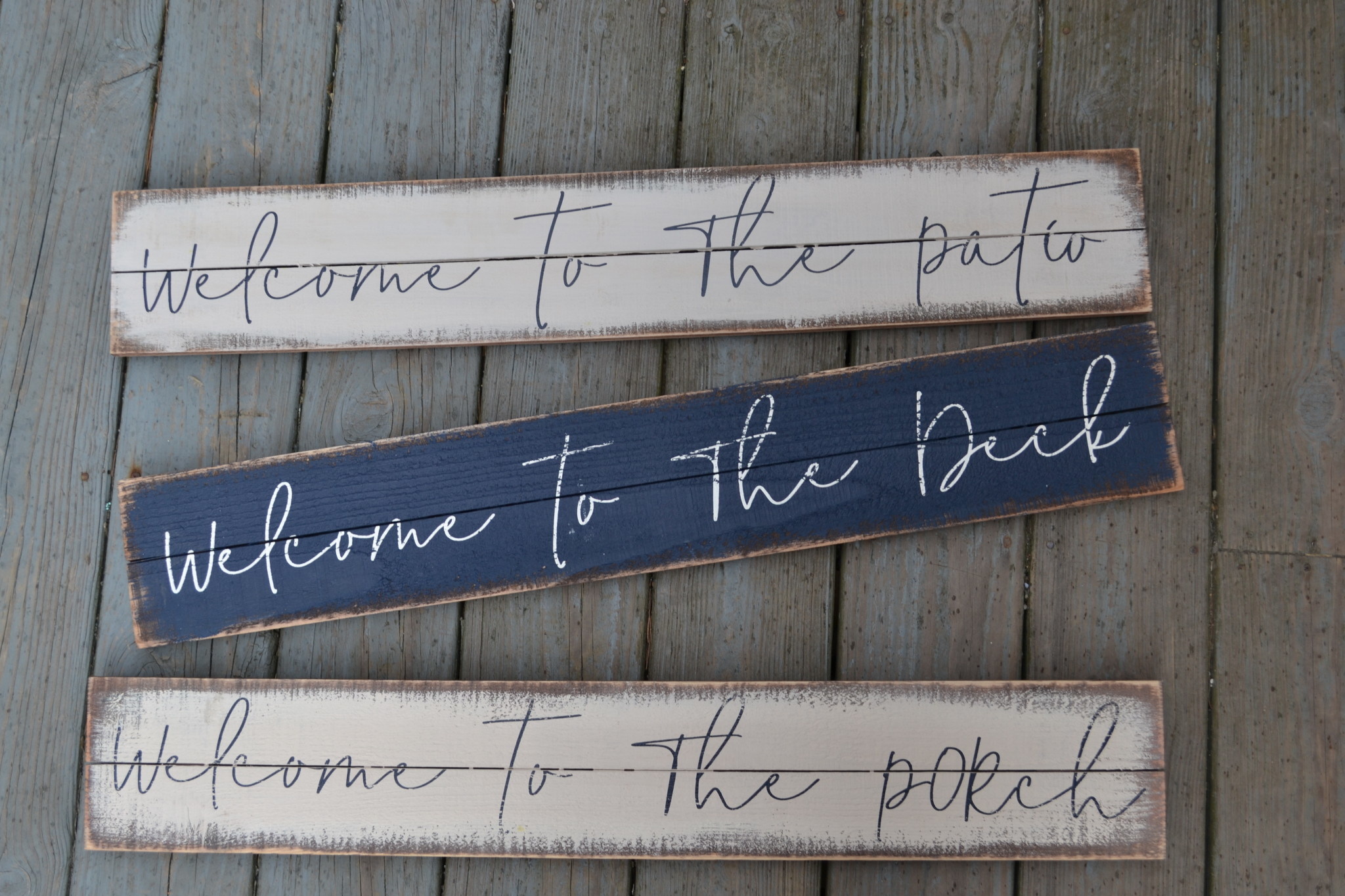Welcome To Wooden Painted Sign