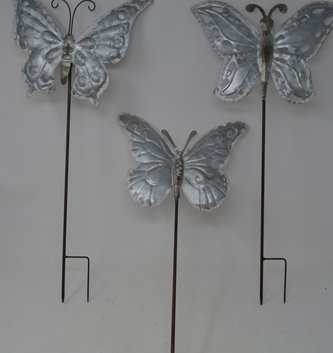 Galvanized Butterfly Stake (3-Styles)