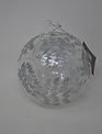 Silver Floral Ball Ornament