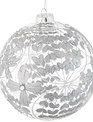 Silver Floral Ball Ornament