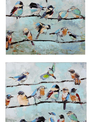 Birds on Line Canvas Print (2 Styles)