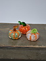 Set Of 3 Mini Striped Glass Pumpkins