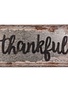 Large Antiqued Metal Thankful Sign