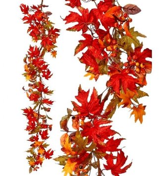 5-ft Harvest Leaf & Berry Garland