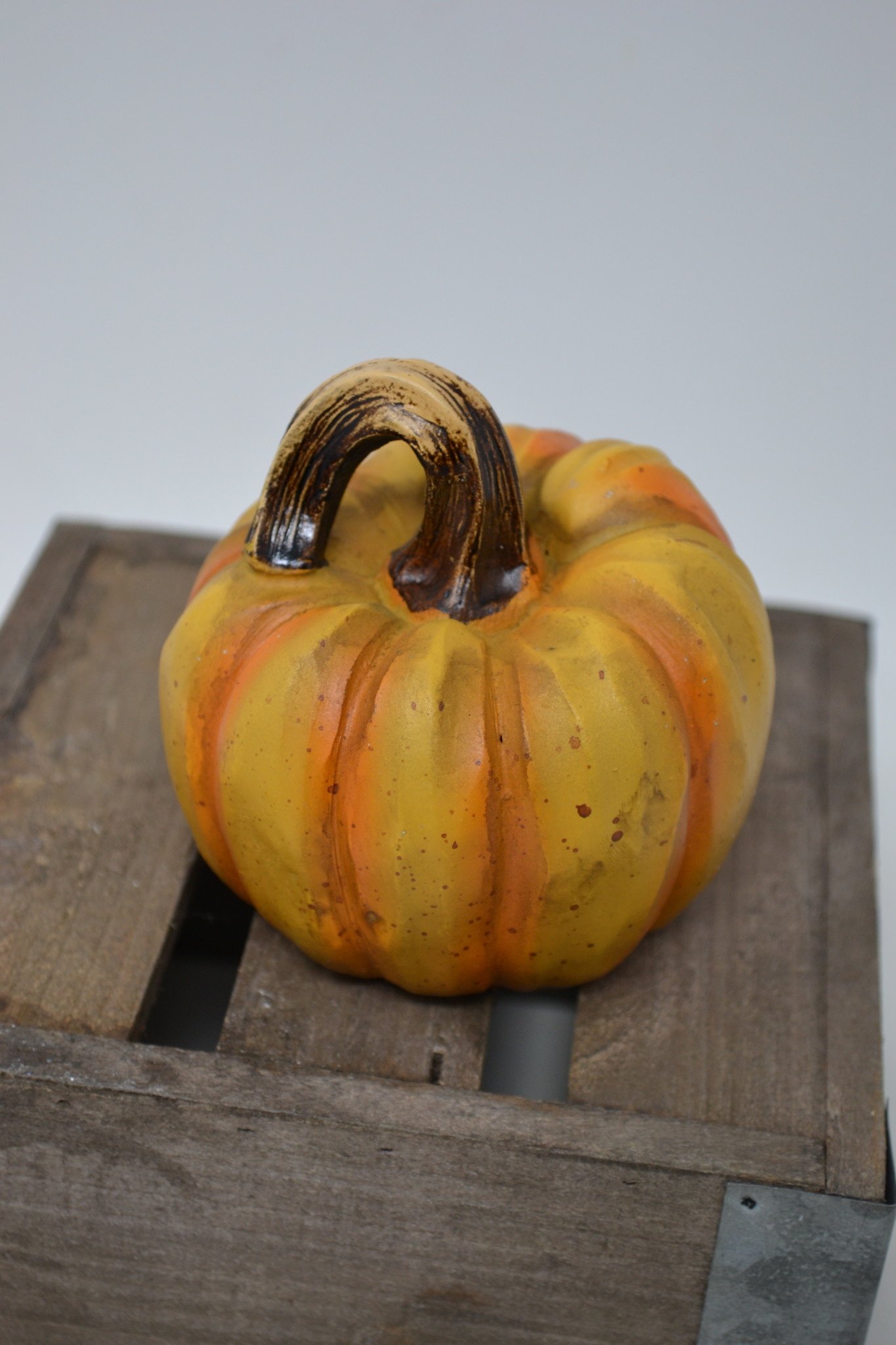 Small Carved Resin Pumpkin