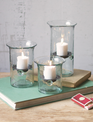Set of 3 Glass Candle Cylinders
