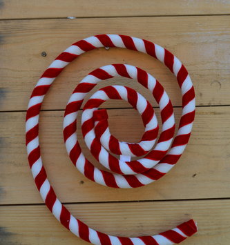 4-ft Wired Velvet Candy Cane Rope