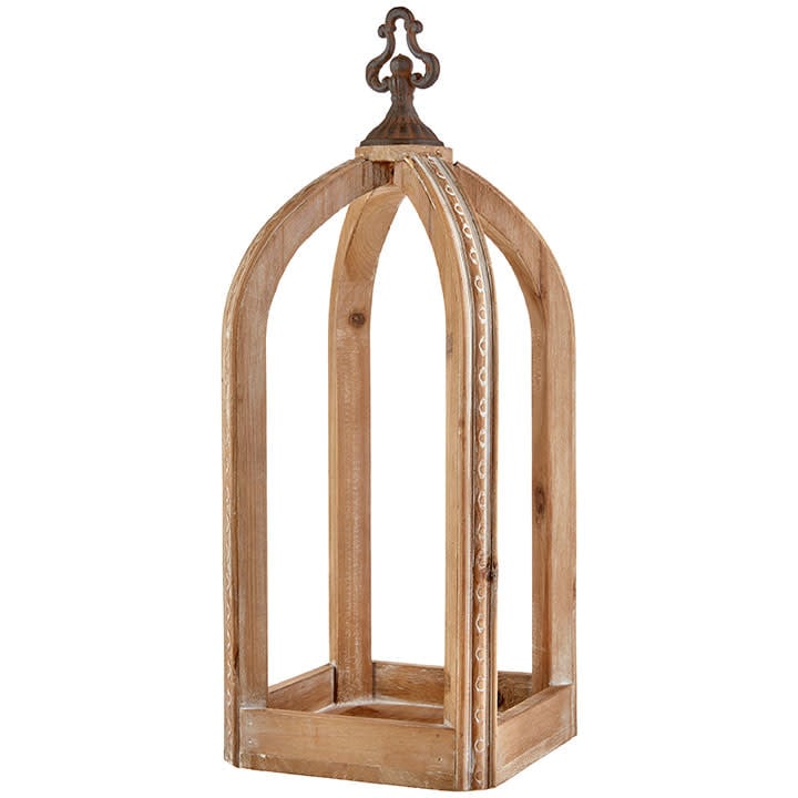 Vertical Open Lantern with Finial Top