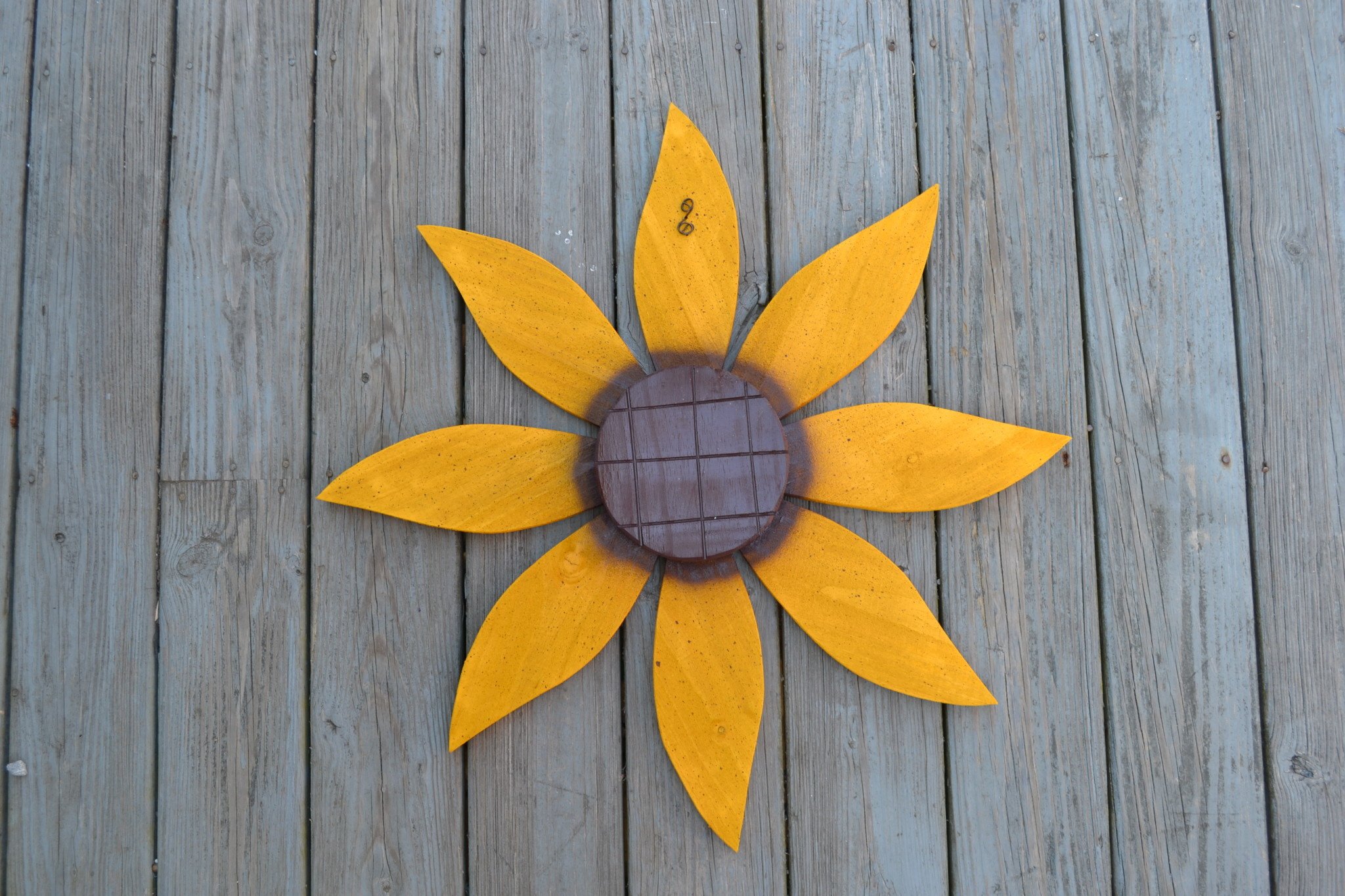 Painted Wooden Sunflower