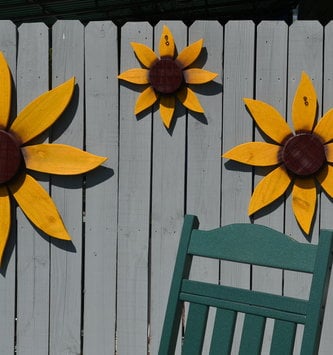 Painted Wooden Sunflower (3 Sizes)