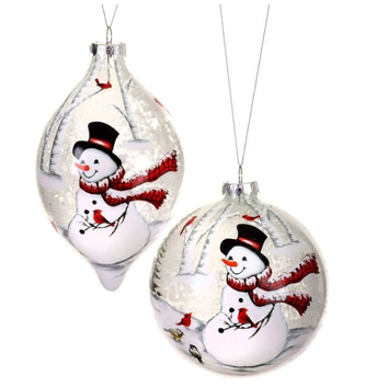 Frosted Snowman & Friends Ornament (2-Styles)