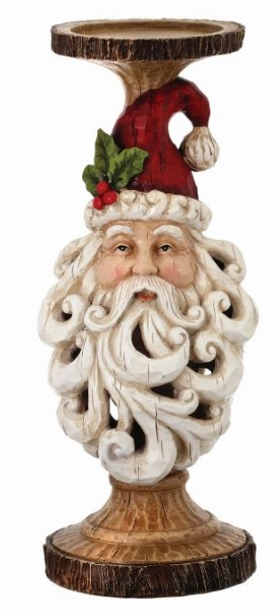 Scrolled Santa Candlestick