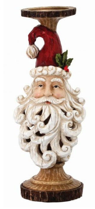 Scrolled Santa Candlestick