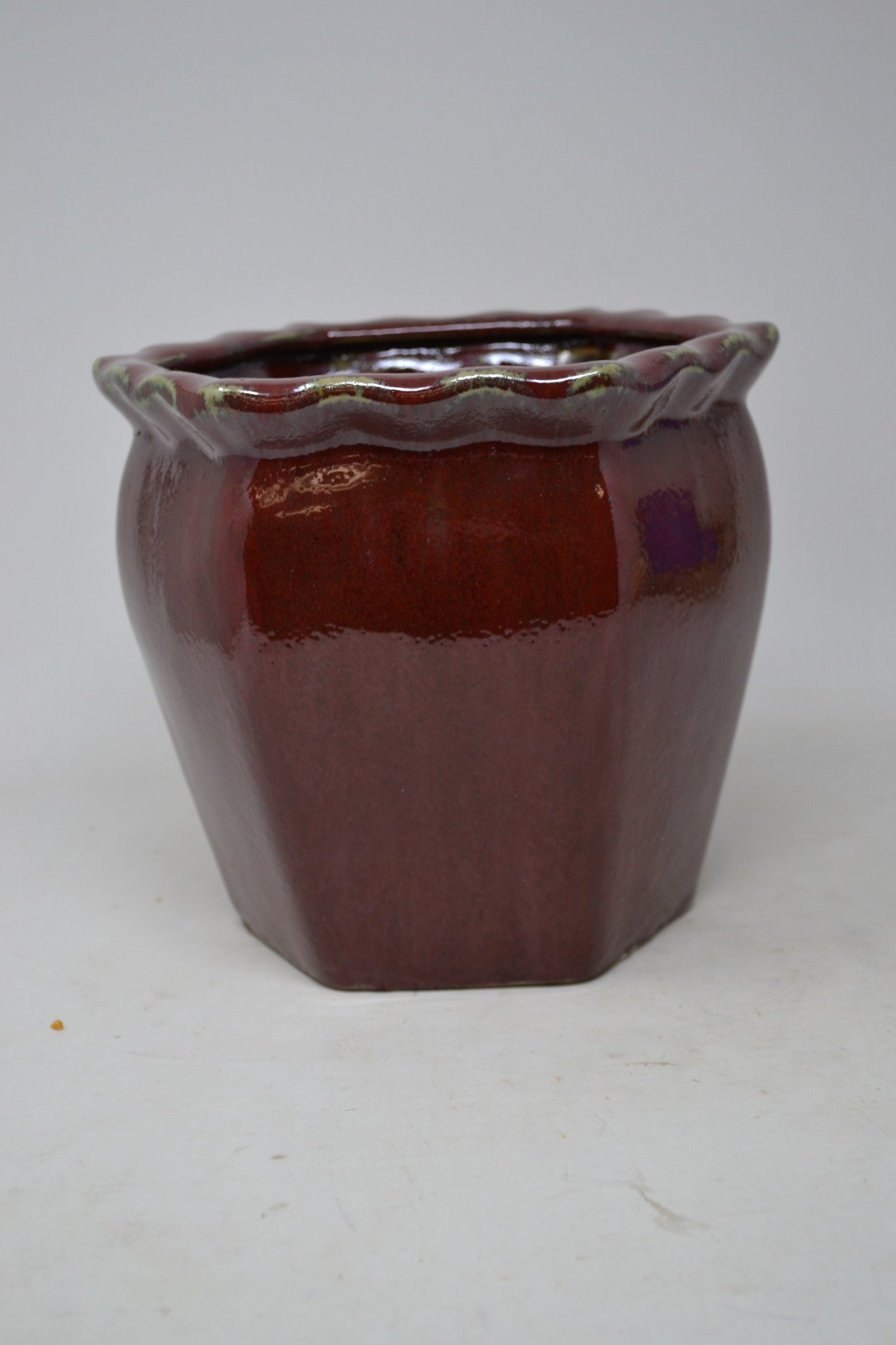 6-Sided Red Crackle Container