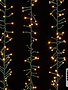 10' Green Wire Cluster Mantel 300 White Lights with Remote
