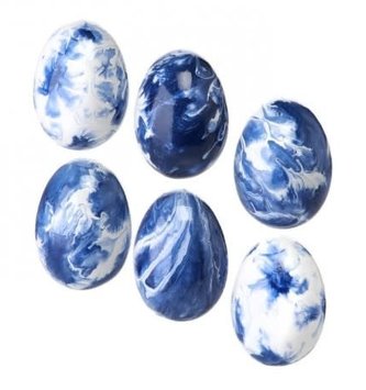 2" Blue & White Egg