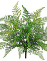 17" UV Protected Leather Fern Bush