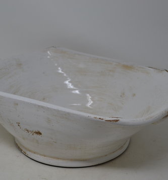 Antiqued Potter's Handled Planter Bowl