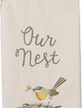 Embroidered Our Nest Bird Towel
