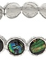 Abalone Silver Circles Bracelet