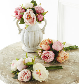 10" Natural Touch Blush Peony Bundle (3-Colors)