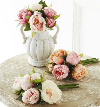10" Natural Touch Blush Peony Bundle (3-Colors)