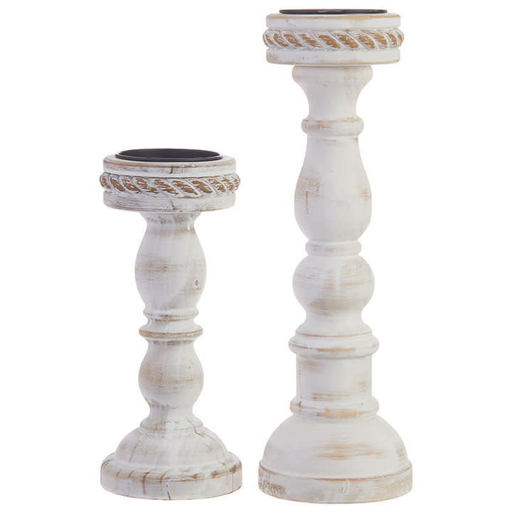 wooden candlesticks